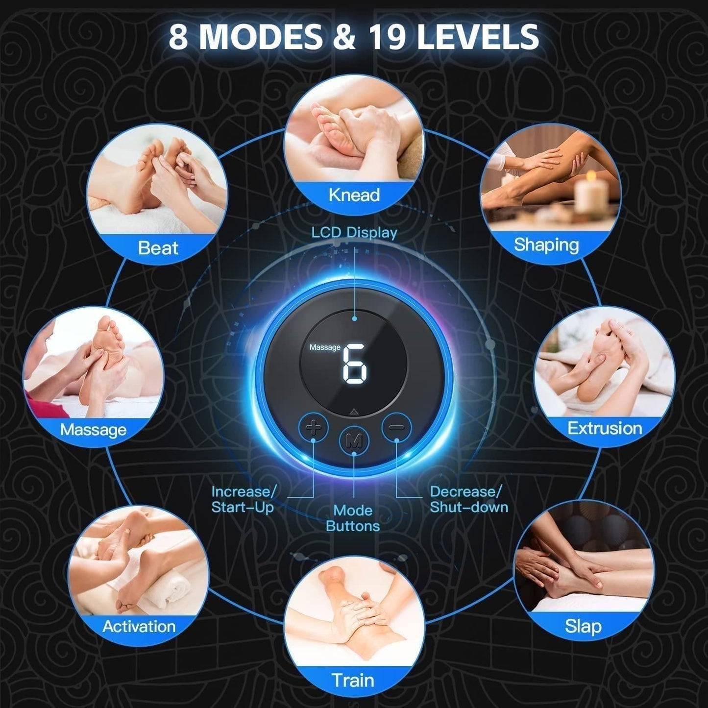 Vibrating Bubble Electric Ems Foot Massager Pad | USB Rechargeable