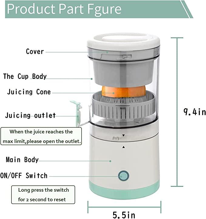 Electric Citrus Juicer : USB Rechargeable | Quick & Easy Juice