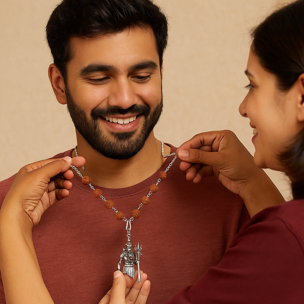 Rudraksha Shivji Pendant With Chain