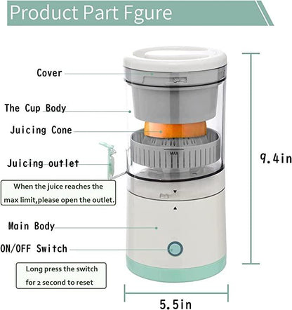 Electric Citrus Juicer : USB Rechargeable | Quick & Easy Juice